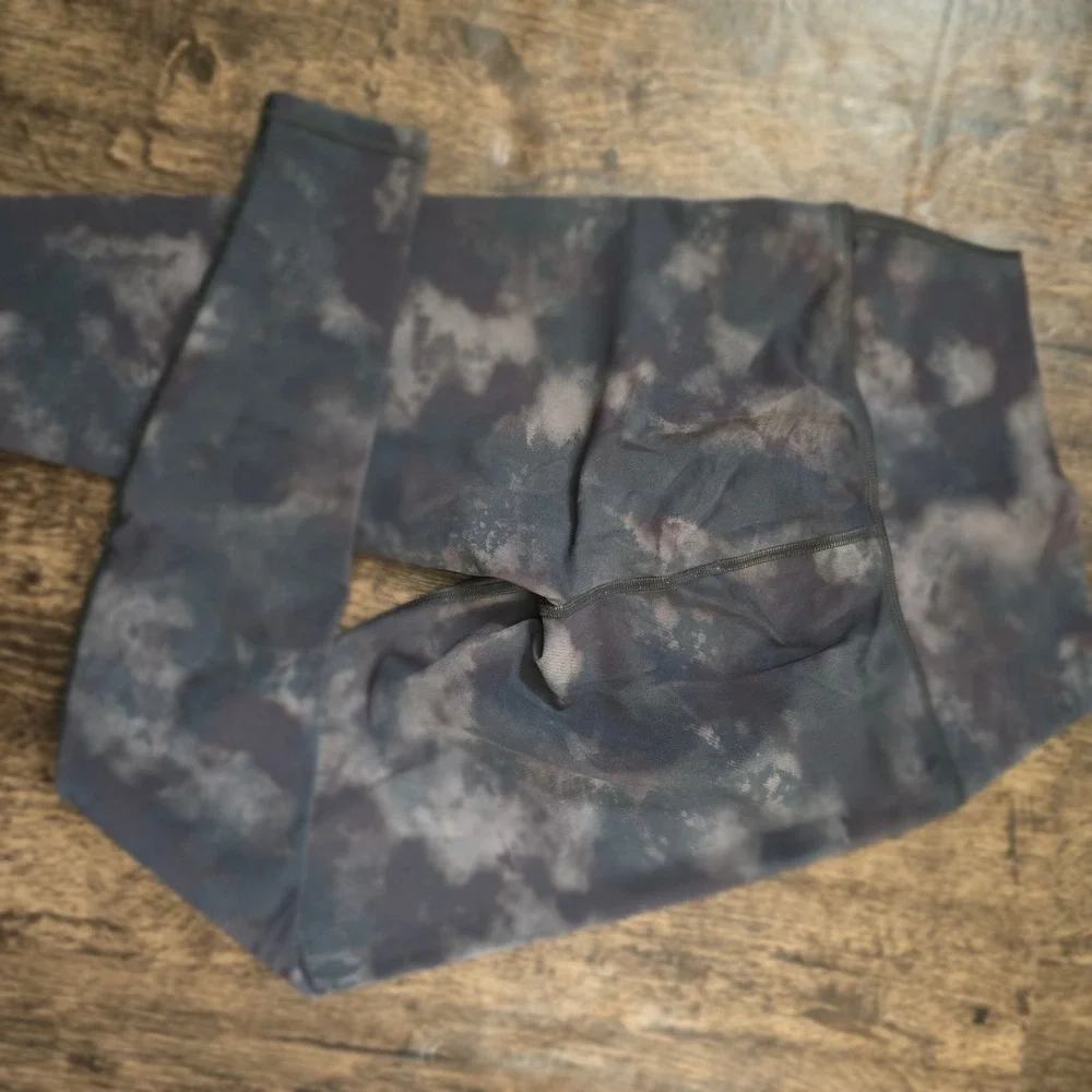 ALO Yoga Leggings Womens XS Grey Excellent Tie Dye High Waist Activewear‎